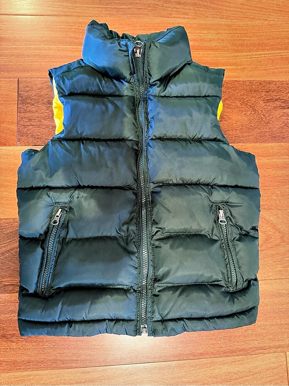 Gap Kids Puffer Vest Green & Yellow Size Small